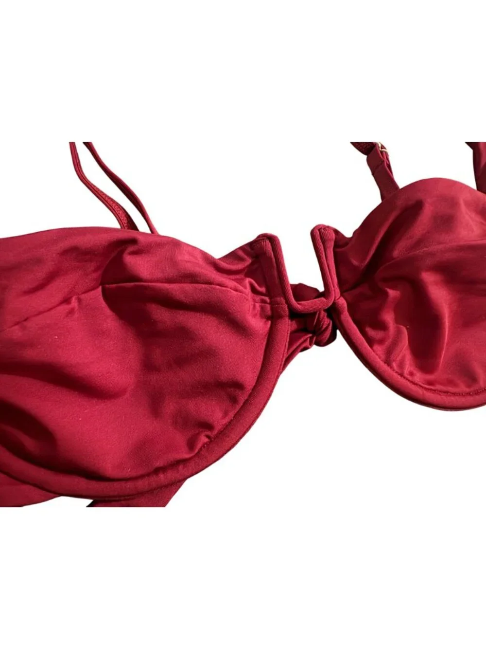 MONDAY Swimwear Cala Roja Bikini Top in Cherry